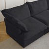 Love Seat Sofas, 82.66inch Modern Down Filled Modular Sectional Sofas for Living Room Apartment Lounge Bedroom,Cushion Covers Removable - 3 of 4