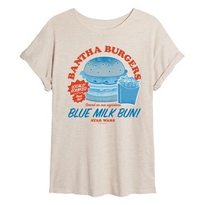 Women's - Star Wars - Bantha Burgers Oversized Graphic T-Shirt - 1 of 4