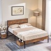 VECELO Metal Platform Bed Frame with Wooden Headboard - 4 of 4