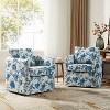 Cedric Modern Upholstered Slipcovered Swivel Chair Set of 2|HULALA HOME - 2 of 4