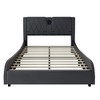 KIGFTSOD Luxurious Faux Leather Upholstered Platform Bed with Thickened Headboard, Bluetooth Speakers and RGB LED Light - 4 of 4
