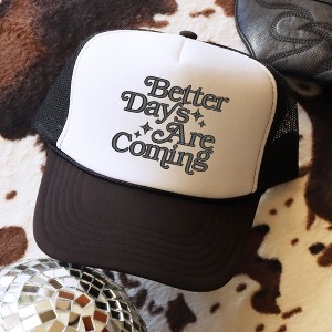 Simply Sage Market Embroidered Better Days Foam Trucker Hat - 1 of 3