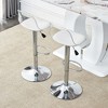 CAVINAS Bar Stools Set of 2, Upholstered Counter Height Bar Stool Chair with Footrest and Metal Legs for Pub, Living Room, Dining Room - 2 of 4