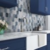 Wikineon 10-Sheet Peel & Stick Backsplash, Blue Cement Long Hexagon Self Adhesive Wall Tile, Stone Composite Mosaic for Kitchen Bathroom Fireplace - 2 of 4