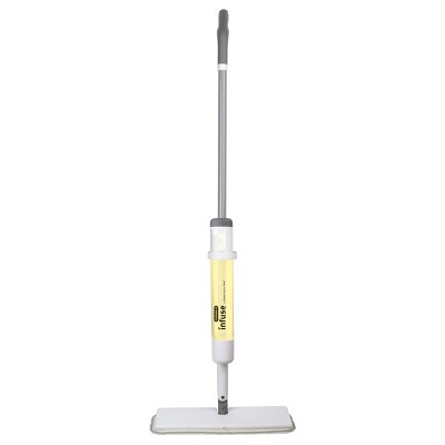 Casabella Infuse Spray Mop Kit - 1 Mop 1 Reusable Mop Pad 1 Multi-surface Floor Cleaner Concentrate - Meyer Lemon
