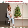 Yaheetech 2Ft/3Ft Set of 2 Battery Operated Tabletop Christmas Tree with LED Lights, Green - 3 of 4