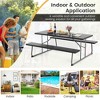 Tangkula Folding Picnic Table w/ 2 Benches 6 FT Camping Table Set w/ Metal Frame - 4 of 4