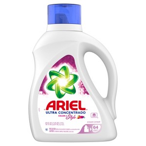 Ariel Ultra Concentrated Color & Style Liquid Laundry Detergent, 92 fl oz 64 loads - 1 of 3