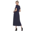 Women's Short Sleeve Asymmetrical Waist Maxi Dress - White Mark - 4 of 4