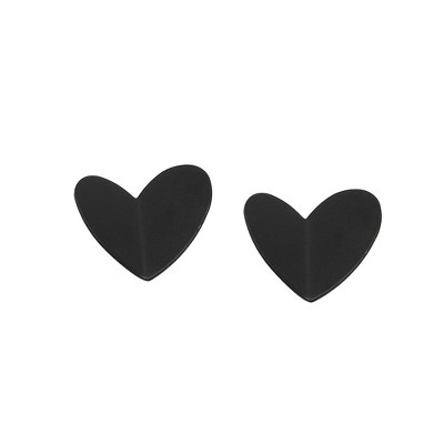 SOHI Women's Gold Heart Stud Earrings