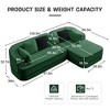VASIP 77" Teddy Fabric Sofa ,High Density Sponge Boneless Sofa Design with Double Chaises,Sleeper Couch for Living Room,No Assembly,White - 2 of 4