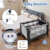 Infans Portable Baby Playard Nursery Center Crib Bassinet w/ Hanging Toys & Music Box - 4 of 4