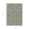 Artichoke Green Gray And Taupe Floral Washable Indoor Outdoor Area Rug - 3 of 4