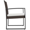 vidaXL Black Patio Dining Chairs Set, PP Rattan - Powder-Coated Steel Frame - 4 of 4