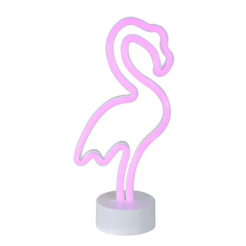 Northlight 11.5" Battery Operated Neon Style LED Flamingo Table Light - Pink, 3 of 7
