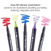KINGART PRO Twin-Tip™ Brush Pens, 12 BRIGHT Colors - 3 of 4