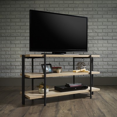 Charter Oak Powder-Coated Metal TV Stand with Shelves