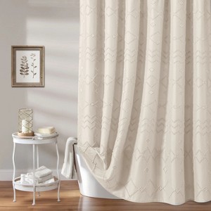 LunaLulinlk Beige Boho Shower Curtain Waterproof Bathroom Shower Curtains 72"x72" - 1 of 4