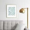 Heather Dutton Flowing Leaves Seafoam Metal Framed Art Print - Deny Desings - 2 of 3