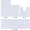 Micro Plush Collection 100% Polyester Solid Tufted 4 Piece Bathroom Rug Set with Gel Form Backing, Machine Washable - 2 of 4