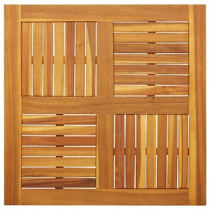 vidaXL Square Solid Wood Acacia Table Top 31.5"x31.5"x0.9" - Rustic Garden Dining Replacement Surface - 1 of 4