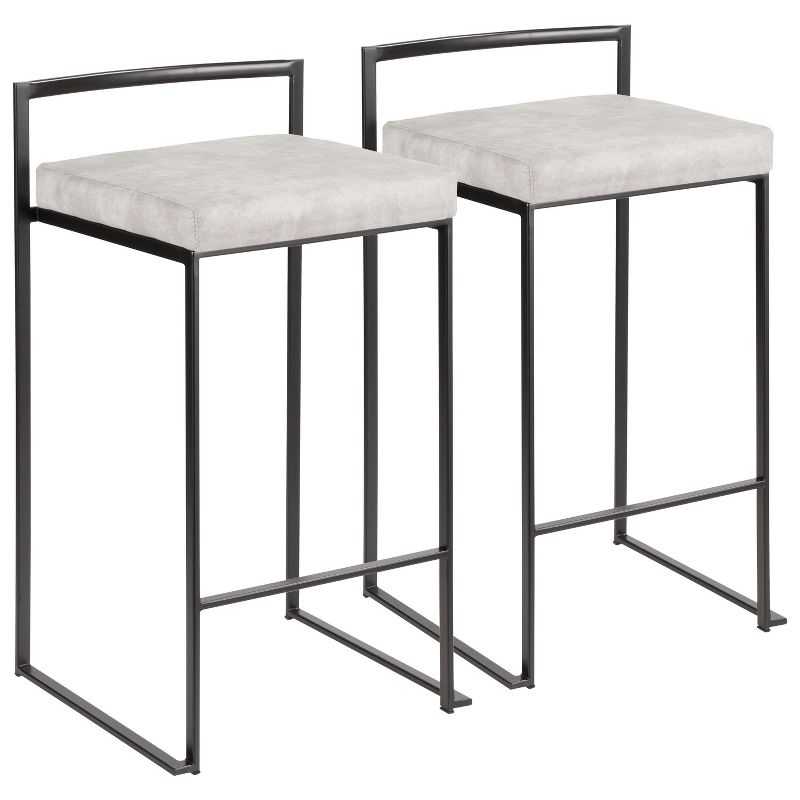 Set of 2 26" Fuji Contemporary Counter Height Barstools - LumiSource, 1 of 15
