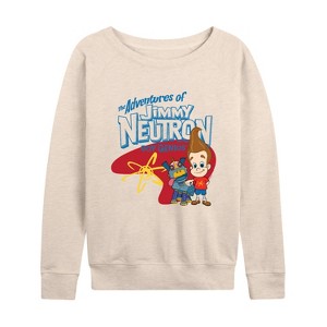 Women's - Jimmy Neutron - Adventures of Jimmy Neutron Lightweight French Terry Wide Neck Long Sleeve Shirt - 1 of 4