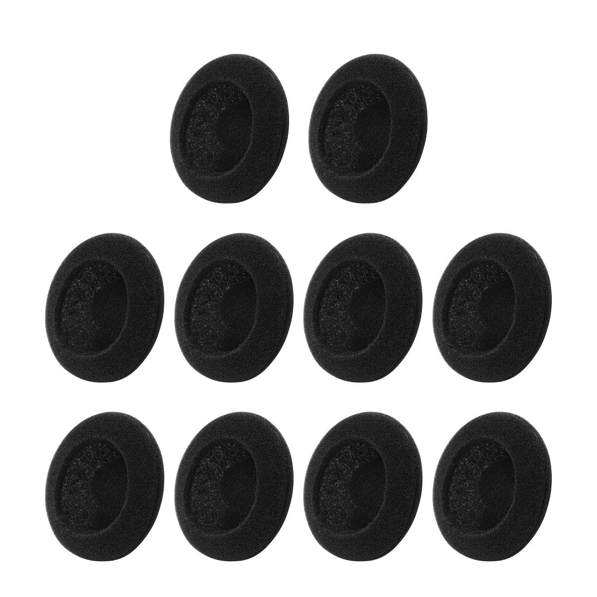 Unique Bargains Soft Comfortable Breathable Black Ear Pads 50 x 0.5mm Black 10 Pcs