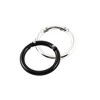 Unique Bargains Metal Loaded Gate Round Carabiner Key Ring Keychain 2 Pcs White Black 38mmx29mm - 4 of 4