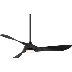 54" WAC Swirl Matte Black LED Light Wet Rated Smart Ceiling Fan - 1 of 2