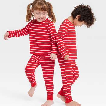 Toddler Striped Matching Family Thermal Pajama Set - Wondershop™ Red