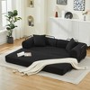 NicBex Corduroy Convertible Sofa Bed,Sleeper Couch with 2 Pillows,Flexible Combination,Futon Couch for Living Room,Office,Apartment - 2 of 4