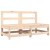 vidaXL Garden Middle Sofa Natural wood color Solid pinewood and plywood - 2 of 2