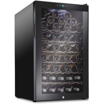 Ivation 51-Bottle Compressor Freestanding Wine Cooler Refrigerator - Black