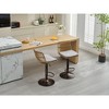 TIRAMISUBEST Set of 2 Rattan 360 Swivel Bar Stools - Counter Height Chairs with Footrest, Perfect for Kitchen & Dining Room - 3 of 4