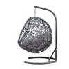 Cat Swing Bed with Stand and Cushion,Rattan Cat Egg Chair Hammock,Wicker Hanging Bed for Indoor Cats and Small Pets-Maison Boucle - 4 of 4