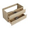 SEVOBAL Bathroom Storage Cabinets Wall Mounted Vanity With Soft Close Drawers And Natural Wood Design, Beige, 35.19"*17.94"*19.69" - 2 of 4