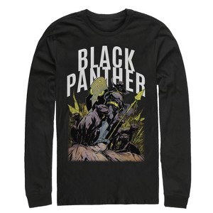 Men's Marvel Black Panther Army Long Sleeve Shirt - 1 of 3