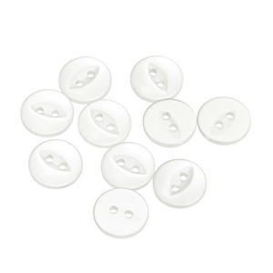 Unique Bargains Round Resin 2-Hole Fish Eye Craft Replacement Sewing Button 10 Pcs - 1 of 4