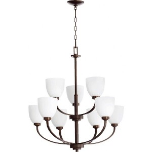 Quorum Lighting Reyes 9-Light Chandelier, Oiled Bronze, 31.25W, 30.5H - 1 of 1