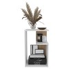 Syemin End Tables 3 Tier High Side Table, Modern Accent Coffee Side Table, S Shape Bedside Table, Narrow Couch Table, White, 11.8"*15.7"*24.9" - 2 of 4