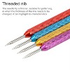 Fancy Coffee Pull Flower Needle Stainless Steel Carved Rod Crochet Flower Needle(Champagne) - 4 of 4