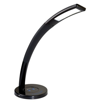 13" Cobra Desk with USB Desk Lamp Black (Includes LED Light Bulb) - OttLite