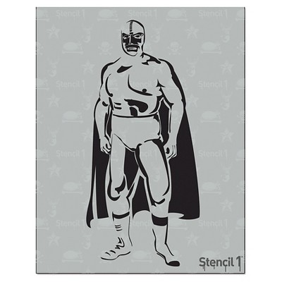 Stencil1 Mexican Wrestler - Stencil 8.5" x 11"