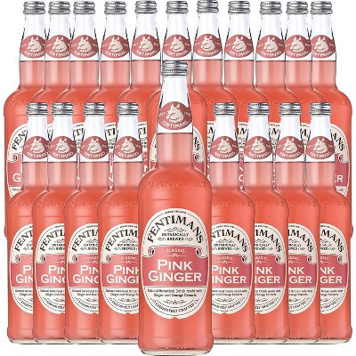 Fentimans Botanically Brewed Pink Ginger Sparkling Soda, 20 Pack, 9.3 fl oz Bottles – Premium Craft Soda/Mixer for Cocktails & Refreshing Drinks