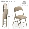 SUGIFT  6 Pack Folding Chairs with Padded Seats for Outdoor & Indoor Events Office Wedding Party - 3 of 4