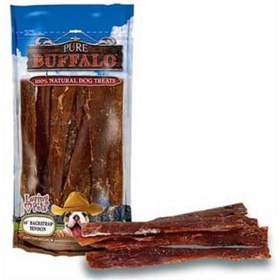 Loving Pets Pure Buffalo 10 Inch Backstrap Tendon (10 Pack)