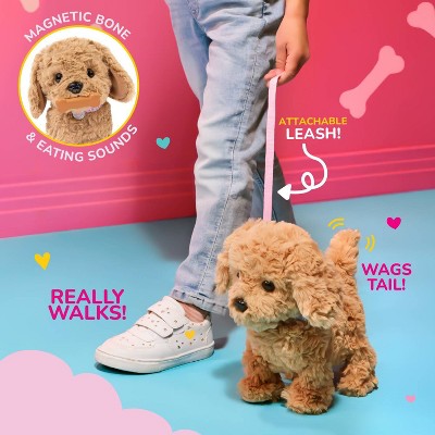 Детские мягкие игрушки Our Generation Playful Paws Goldendoodle Puppy Walking & Barking Electronic Interactive Pet Dog Plush: Plastic Polyester Toy — фото 4