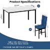 Hooseng 7-Piece Dining Room Table and Chairs Set for 6, Modern Kitchen Table Set with Faux Marble & Metal Frame & 6 Velvet Chairs - 4 of 4