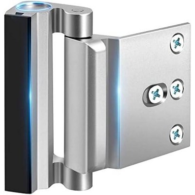 DOMETOUR Home Security Door Reinforcement Lock, Child Proof, 8 Screws, Withstands 800 lbs, for Inward Swinging Front Doors, Bedroom, Patio